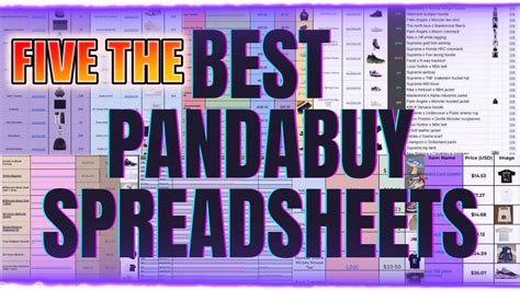 pandabuy spreadsheet download